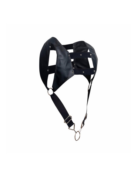 DNGEON Top Cockring Harness Black