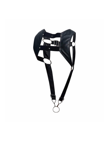 DNGEON Top Cockring Harness Black