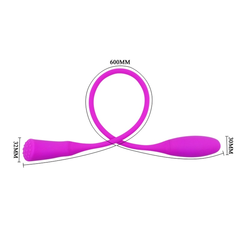Wibrator Snaky Vibe – podwójny, elastyczny, 21 cm - 4
