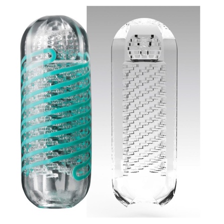 Masturbator Spinner Pixel z manualnym mechanizmem obrotowym, długość 13 cm (17 cm po rozciągnięciu), średnica 4,5 cm - 3