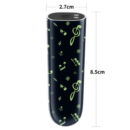 Masażer punktowy Rechargeable Glow-in-the-dark Music Massager 2,5 x 8,4 cm - 2