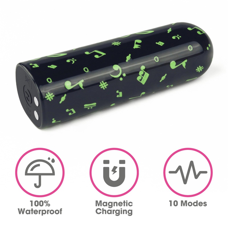 Masażer punktowy Rechargeable Glow-in-the-dark Music Massager 2,5 x 8,4 cm - 3