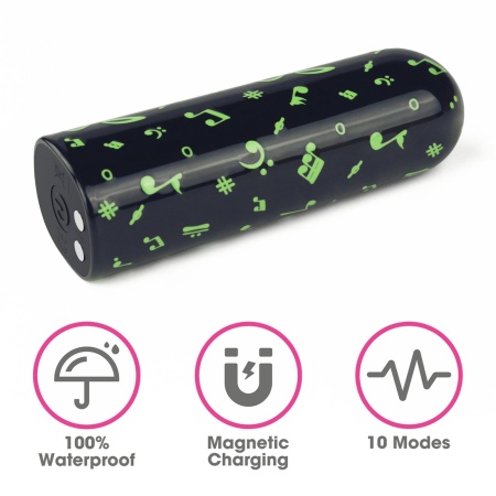 Masażer punktowy Rechargeable Glow-in-the-dark Music Massager 2,5 x 8,4 cm - 3
