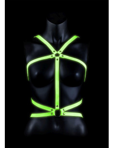 Body Harness - Glow in the Dark - Neon Green/Black - S/M 2