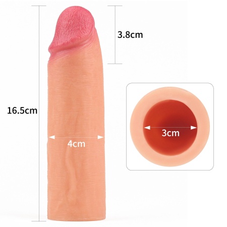 Nature Extender 16.5 cm – Silikonowa Nakładka na Penisa - 2