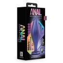 Korek analny Anal Adventures Matrix Wavy Bling Plug Sapphire - silikon utwardzany platynowo Puria™, falista tekstura, szyjka Sta - 1