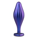 Korek analny Anal Adventures Matrix Wavy Bling Plug Sapphire - silikon utwardzany platynowo Puria™, falista tekstura, szyjka Sta - 2