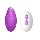 Mini wibrator Ultrathin Wearable remote PURPLE - zakrzywiony masażer z silikonu medycznego - 3