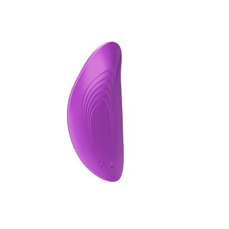 Mini wibrator Ultrathin Wearable remote PURPLE - zakrzywiony masażer z silikonu medycznego - 6