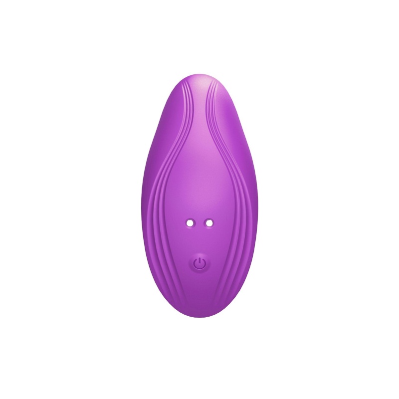 Mini wibrator Ultrathin Wearable remote PURPLE - zakrzywiony masażer z silikonu medycznego - 7