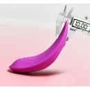 Mini wibrator Ultrathin Wearable remote PURPLE - zakrzywiony masażer z silikonu medycznego - 11