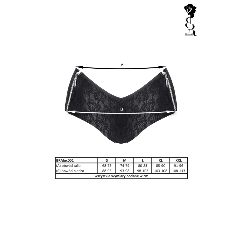 Bielizna - BRALEX001 szorty czarne rozmiar - 8