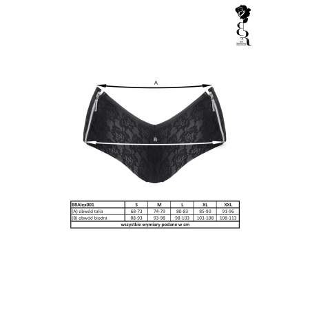 Bielizna - BRALEX001 szorty czarne rozmiar - 8