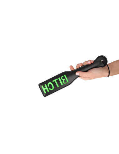 'Bitch'' Paddle - Glow in the Dark - Black/Neon Green