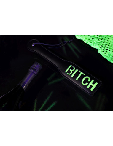 'Bitch'' Paddle - Glow in the Dark - Black/Neon Green