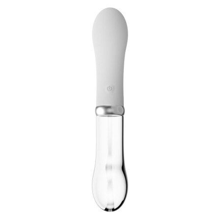 Wibrator szklano-silikonowy Liaison G-Spot dwustronny 18 cm, 10 trybów, LED - 3