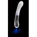 Wibrator szklano-silikonowy Liaison G-Spot dwustronny 18 cm, 10 trybów, LED - 5