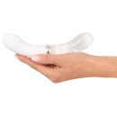 Wibrator szklano-silikonowy Liaison G-Spot dwustronny 18 cm, 10 trybów, LED - 6