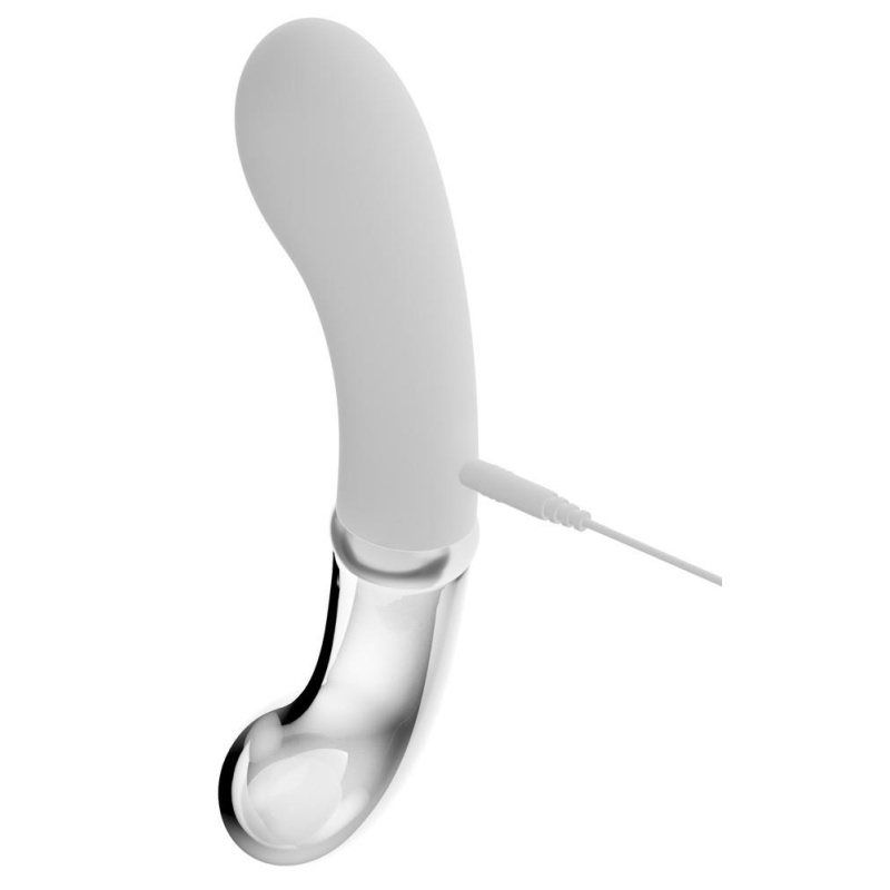 Wibrator szklano-silikonowy Liaison G-Spot dwustronny 18 cm, 10 trybów, LED - 8
