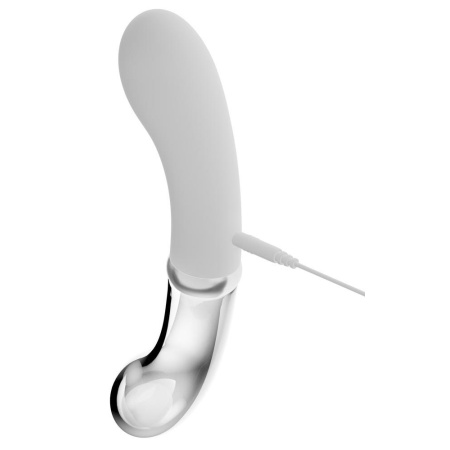 Wibrator szklano-silikonowy Liaison G-Spot dwustronny 18 cm, 10 trybów, LED - 8
