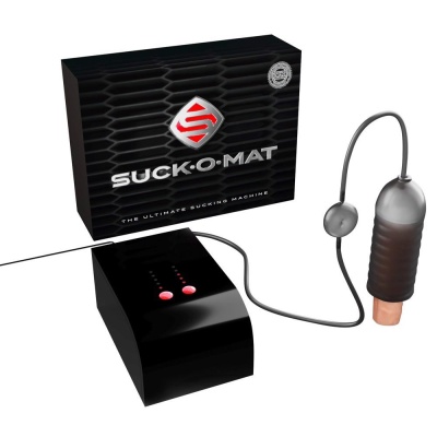 Masturbator ssący Suck-O-Mat – automatyczna stymulacja bez użycia rąk, 25 trybów, obudowa 20 × 13 × 8 cm, wąż 150 cm - 1 2
