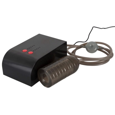 Masturbator ssący Suck-O-Mat – automatyczna stymulacja bez użycia rąk, 25 trybów, obudowa 20 × 13 × 8 cm, wąż 150 cm - 3