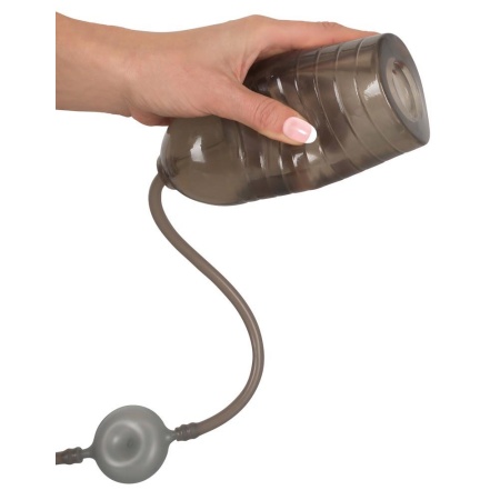 Masturbator ssący Suck-O-Mat – automatyczna stymulacja bez użycia rąk, 25 trybów, obudowa 20 × 13 × 8 cm, wąż 150 cm - 4