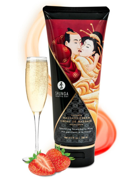 Massage Cream Sparkling Strawberry Wine