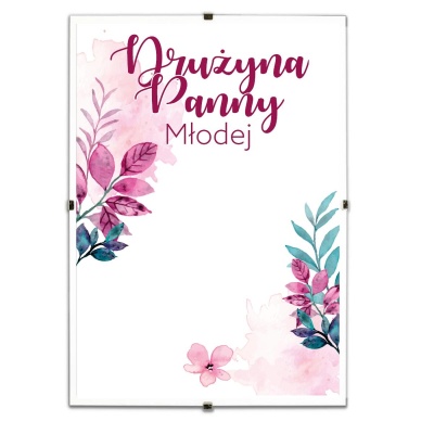 Pamiątkowy plakat Buziaki od PROPAGANDA na pożegnanie Panny Młodej w antyramie - 1 2