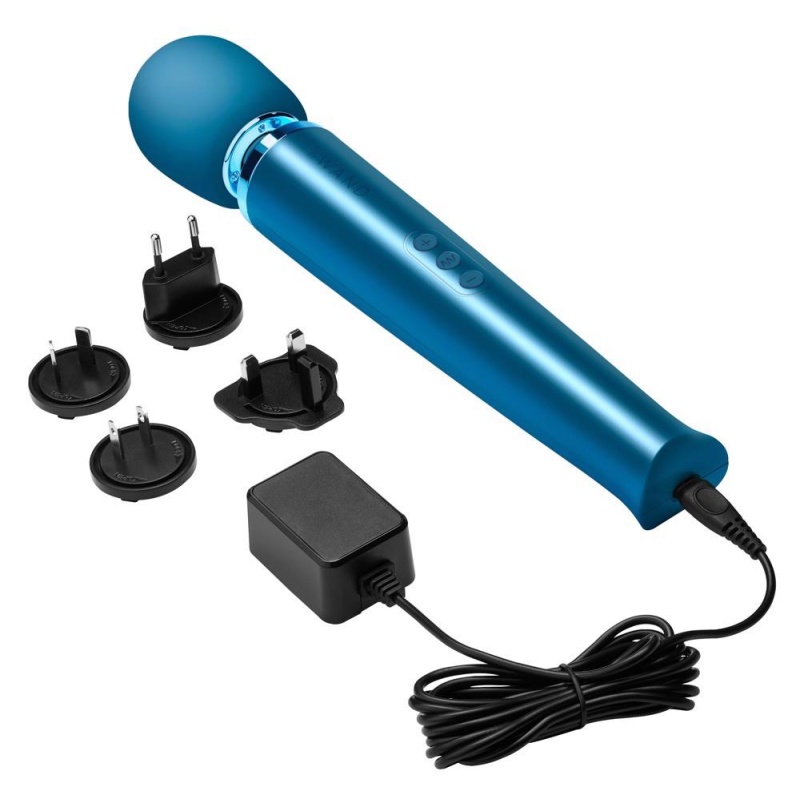 Różdżka do masażu Le Wand Pacific Blue z ruchomą głowicą silikonową o średnicy 6,3 cm i długością całkowitą 33,5 cm - 6