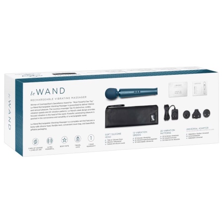 Różdżka do masażu Le Wand Pacific Blue z ruchomą głowicą silikonową o średnicy 6,3 cm i długością całkowitą 33,5 cm - 8