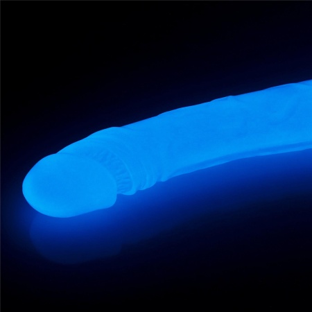 Podwójne dildo Lumino Play świecące w ciemności | 37 cm – podwójna stymulacja, realistyczna tekstura - 5