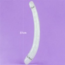 Podwójne dildo Lumino Play świecące w ciemności | 37 cm – podwójna stymulacja, realistyczna tekstura - 10