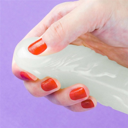 Podwójne dildo Lumino Play świecące w ciemności | 37 cm – podwójna stymulacja, realistyczna tekstura - 13