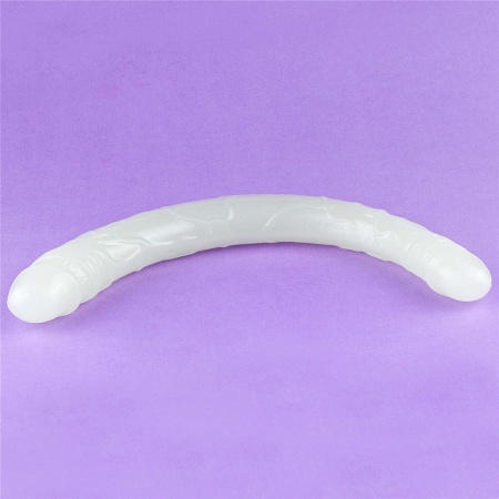 Podwójne dildo Lumino Play świecące w ciemności | 37 cm – podwójna stymulacja, realistyczna tekstura - 15