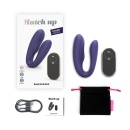 Wibrator dla par Match Up Midnight Indigo - podwójny silnik, ultraelastyczna szyja, wkładka 9 x 2 cm - 8