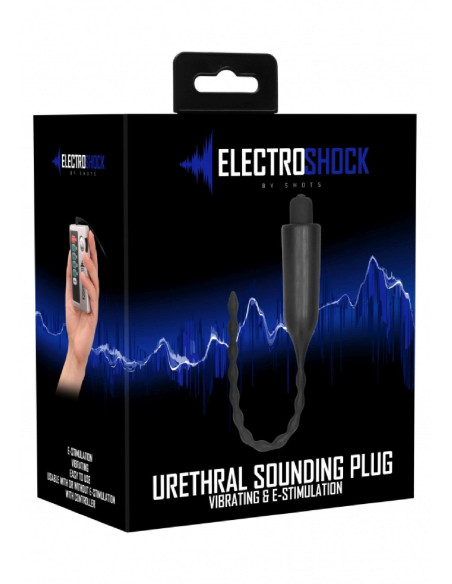 E-Stimulation Vibrating Urethral Sounding Plug - Black