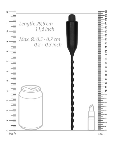 E-Stimulation Vibrating Urethral Sounding Plug - Black