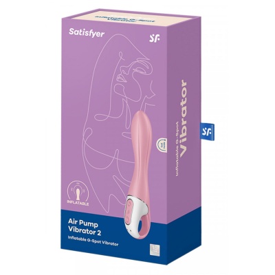 Wibrator nadmuchiwany Satisfyer Air Pump Vibrator 2 Light Red, 20-21,5 cm - 1