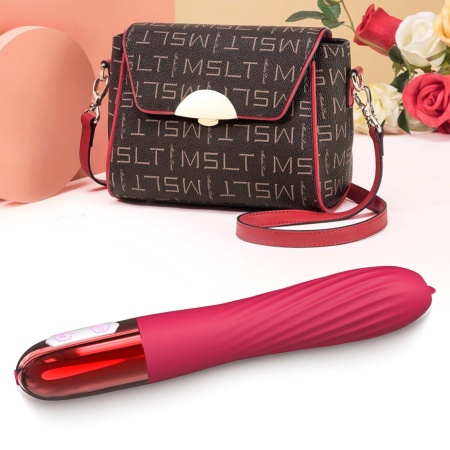 Wibrator Silicone Vibrator USB z ruchomym języczkiem, 10 trybów wibracji i funkcją ogrzewania, 18 cm - 7