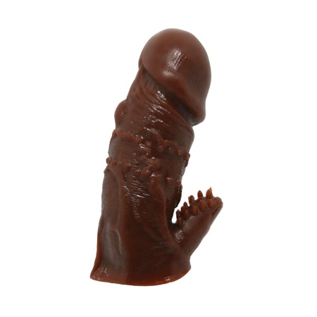 Nakładka na penisa Wolftooth z wypustkami i żebrowaniem, 13 cm - 1