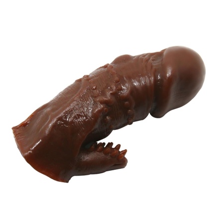 Nakładka na penisa Wolftooth z wypustkami i żebrowaniem, 13 cm - 4