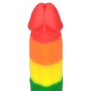 Dildo Prider 22,86 cm Tęczowe - 4