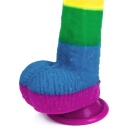 Dildo Prider 22,86 cm Tęczowe - 5