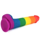 Dildo Prider 22,86 cm Tęczowe - 6