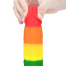 Dildo Prider 22,86 cm Tęczowe - 8