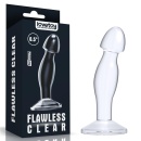 Przezroczysty korek prostaty Flawless Clear 6,5 cala (16,5 cm) – zakrzywiony, miękki TPE - 1