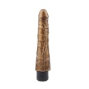 Wibrator Johnny Boner-Gold z realistyczną główką, bezstopniową regulacją prędkości, długością 23 cm i średnicą maks. 4,8 cm - 4