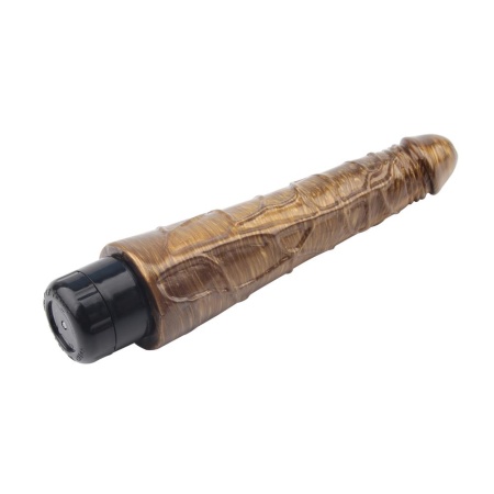 Wibrator Johnny Boner-Gold z realistyczną główką, bezstopniową regulacją prędkości, długością 23 cm i średnicą maks. 4,8 cm - 5