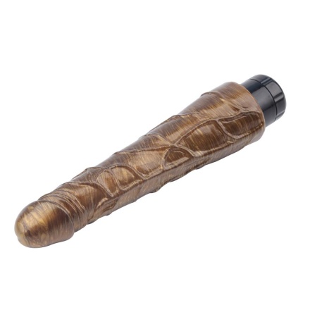 Wibrator Johnny Boner-Gold z realistyczną główką, bezstopniową regulacją prędkości, długością 23 cm i średnicą maks. 4,8 cm - 6